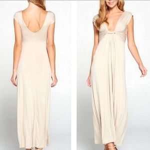 Cream White Knit Scoopback Plunging Neckline Dress Cover Up NEW